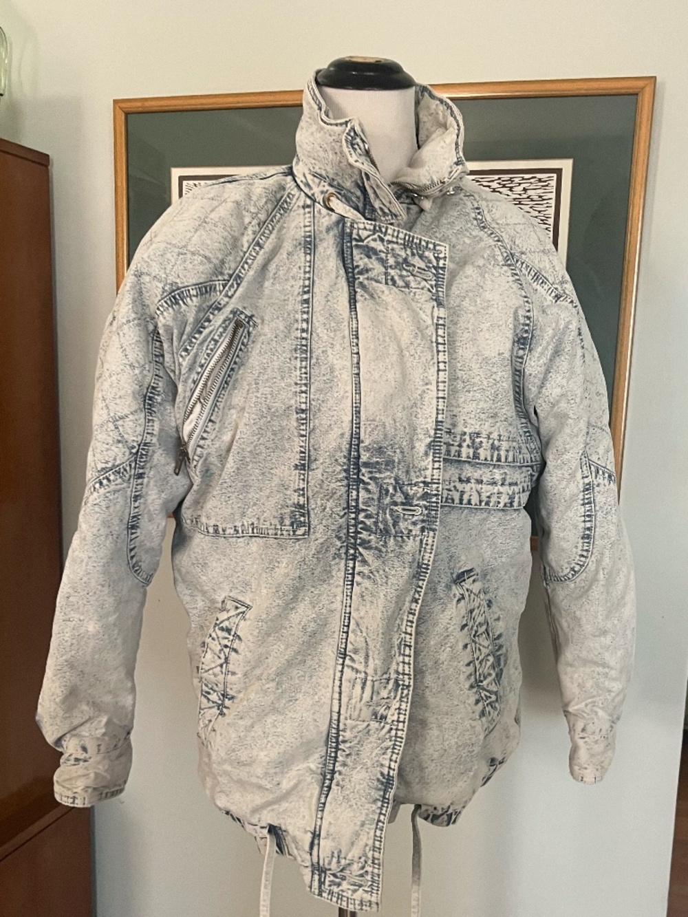 Andy Johns 80’s & 90’s Denim Jacket Acid Washed Oversized Lined Vintage Coat M